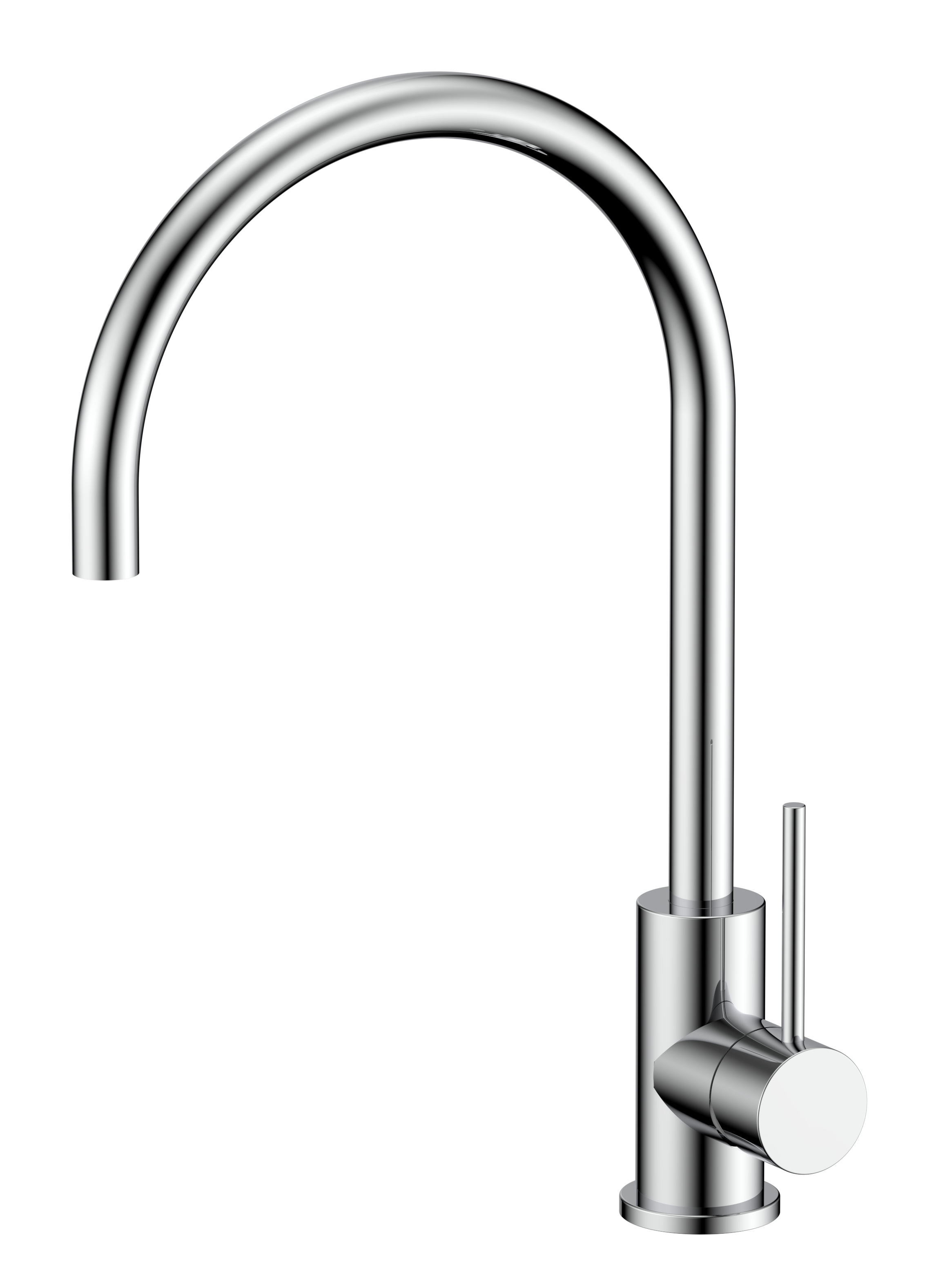 Watermark 304 Stainless Steel Kitchen PVD Brushed Gold Faucet Goose Neck Sink Mixer