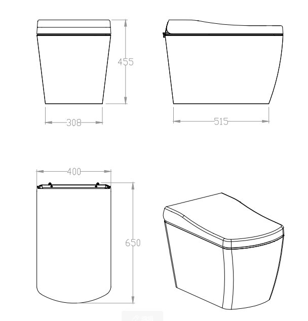 WELS Watermark Australian Standard Ceramic WC Bathroom Toilet