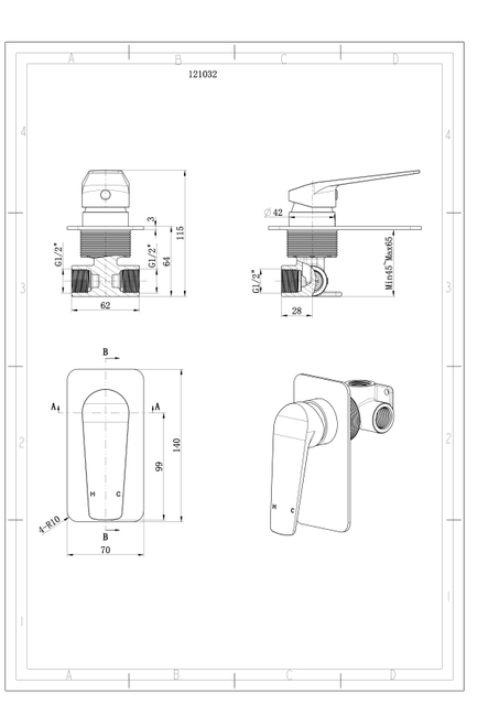 Modern Hotel Wall Mounted Design Bathroom Shower Tapware Concealed Shower Control Valve