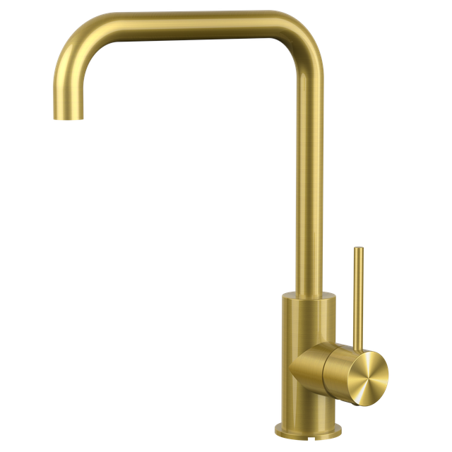 China Hot Sale Stainless Steel Faucet Kitchen One-handle PVD Brushed Gold Kitchen Taps