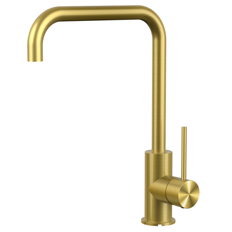 China Hot Sale Stainless Steel Faucet Kitchen One-handle PVD Brushed Gold Kitchen Taps