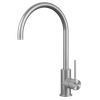 Watermark 304 Stainless Steel Kitchen PVD Brushed Gold Faucet Goose Neck Sink Mixer