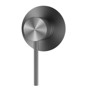 Watermark Round 304 Stainless Steel Gunmetal Finish Handle Shower Mixer With Back Plate For Bathroom Faucet 