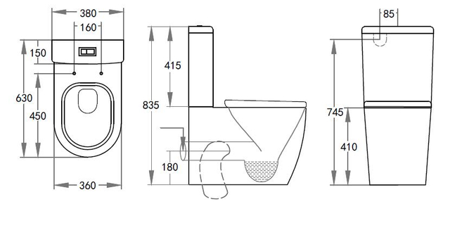 Factory Wc Sanitary Ware P Trap Commode Water Closet Bathroom Ceramic Two Piece Tornado Toilet Bowl