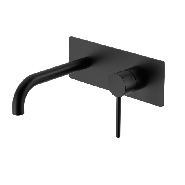 New Type Wall Mounted Stainless Steel Black Single Handle Bathroom Faucet Basin Tap