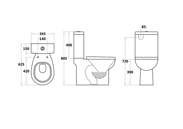 Watermark WELS Australian Modern Ceramic One-piece Toilet for Bathroom Custom